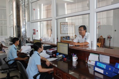 Hoạt động nghiệp vụ tại Cục Hải quan Bình Định. Ảnh: Mạnh Hùng