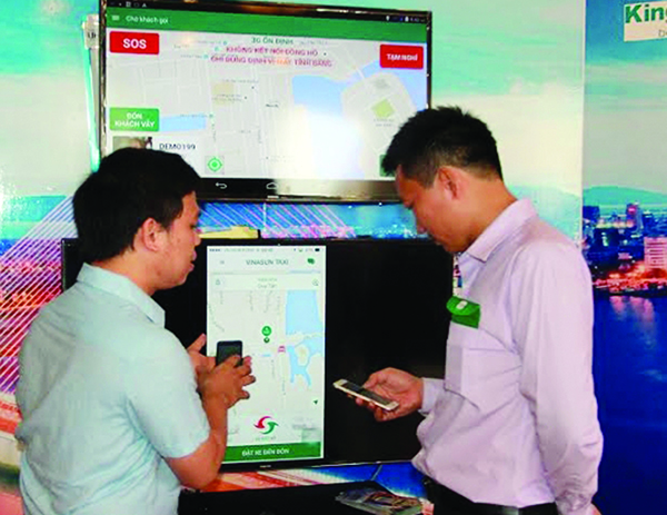 Vinasun APP ra mắt ứng dụng phần mềm gọi taxi thông minh tại Đà Nẵng. Ảnh: S.T