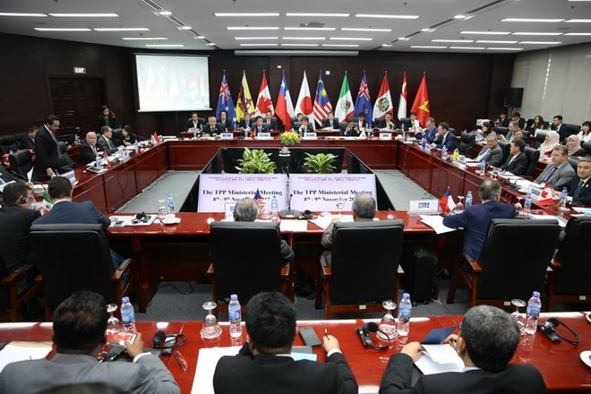 oàn cảnh Hội nghị Bộ trưởng các nước ký Hiệp định TPP tại thành phố Đà Nẵng (Việt Nam). (Nguồn: AFP/ TTXVN)